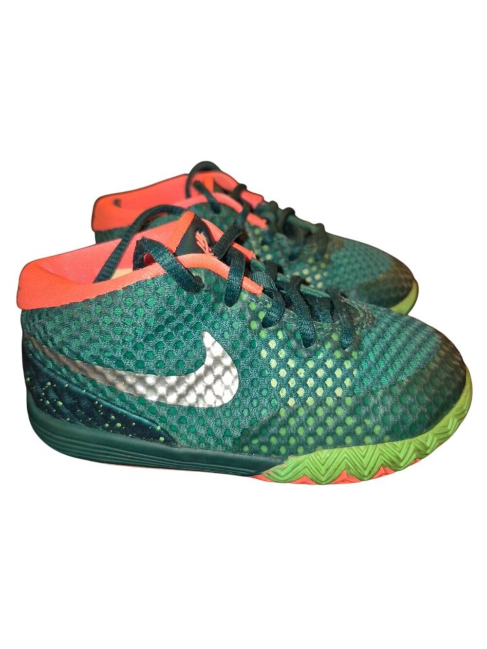 Nike Kyrie 1 Toddler Basketball Shoes Size 8C Green Orange•64